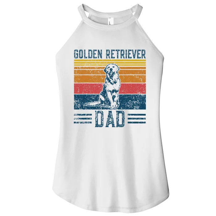 Dog Golden Dad Vintage Golden Retriever Dad Women’s Perfect Tri Rocker Tank