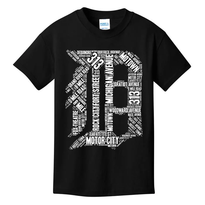 Detroit Graphic D Kids T-Shirt