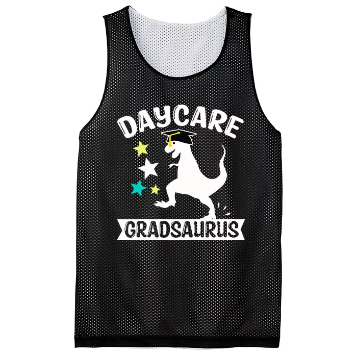 Daycare Gradsaurus Dinosaur Baby Boy Daycare Graduation Mesh Reversible Basketball Jersey Tank