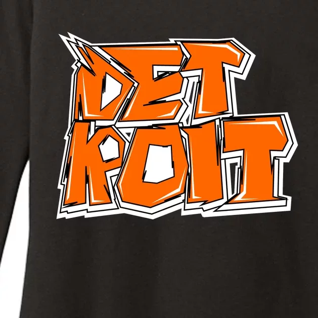 Detroit Graffiti Womens CVC Long Sleeve Shirt