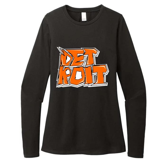 Detroit Graffiti Womens CVC Long Sleeve Shirt