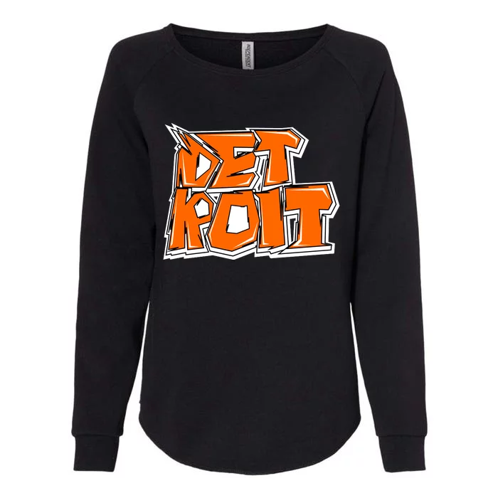 Detroit Graffiti Womens California Wash Sweatshirt