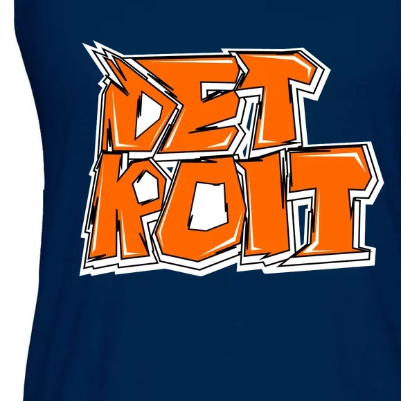 Detroit Graffiti Ladies Essential Flowy Tank