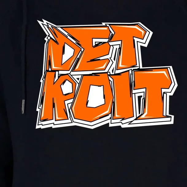 Detroit Graffiti Womens Funnel Neck Pullover Hood