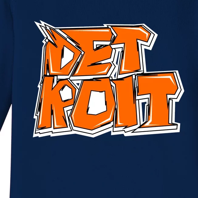 Detroit Graffiti Baby Long Sleeve Bodysuit