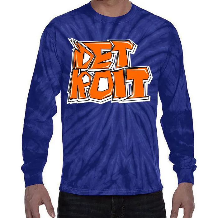 Detroit Graffiti Tie-Dye Long Sleeve Shirt