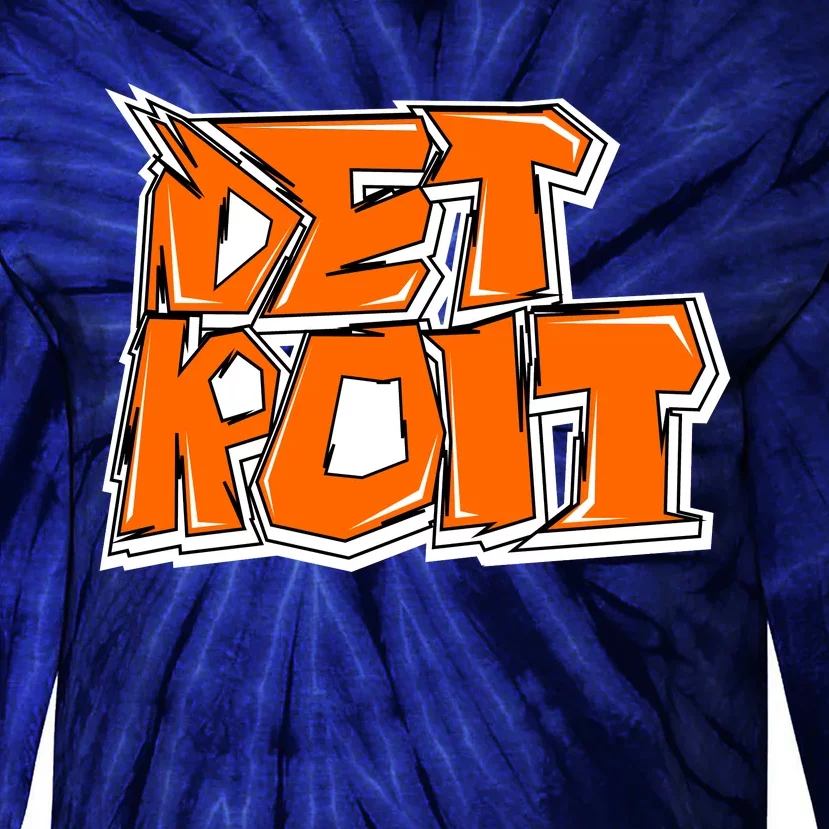 Detroit Graffiti Tie-Dye Long Sleeve Shirt