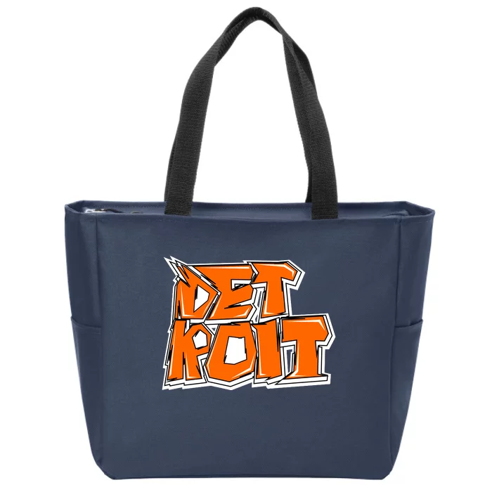 Detroit Graffiti Zip Tote Bag