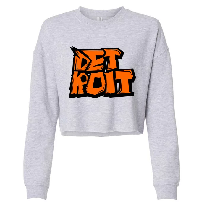 Detroit Graffiti Cropped Pullover Crew