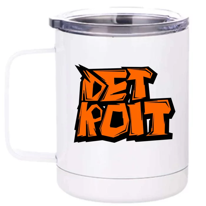 Detroit Graffiti Front & Back 12oz Stainless Steel Tumbler Cup