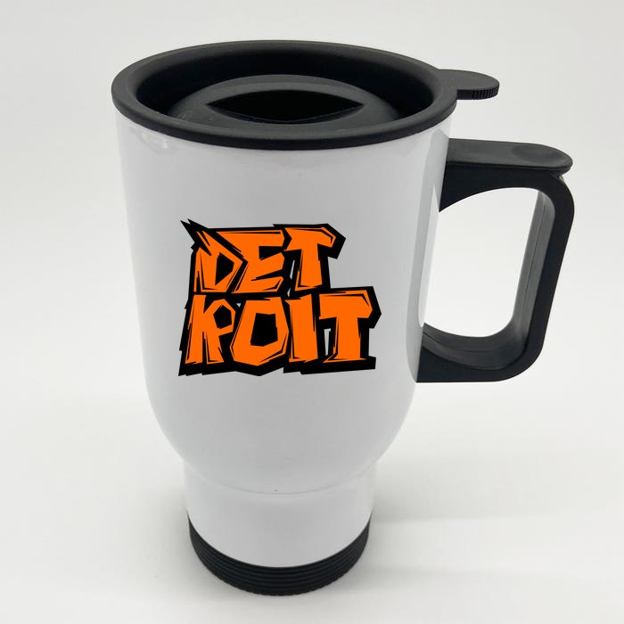 Detroit Graffiti Front & Back Stainless Steel Travel Mug