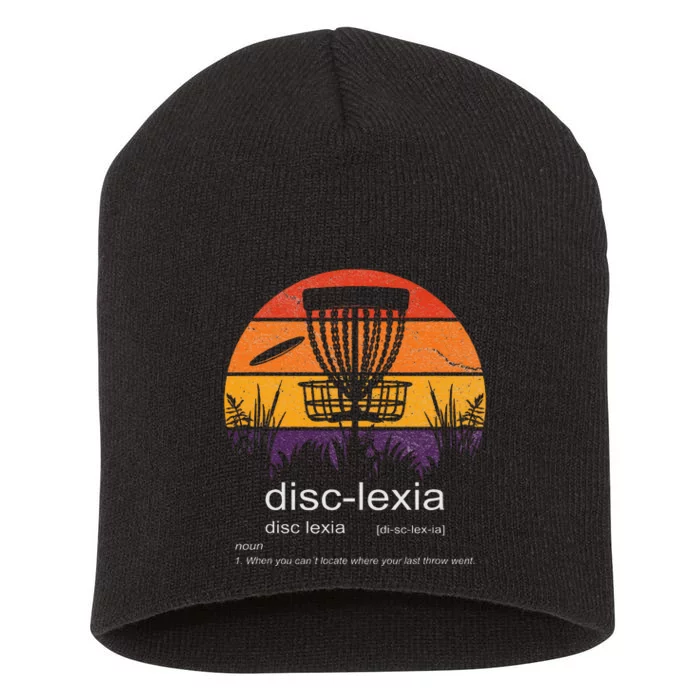 Disc Golf Disclexia Disc Golf Meme Funny Disc Golf Short Acrylic Beanie