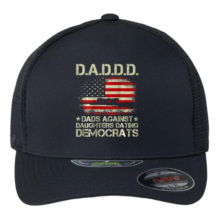 Daddd Gun Dads Against Daughters Dating Democrats On Back Flexfit Unipanel Trucker Cap