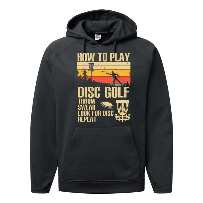 Disc Golf Design Disc Golfer Disc Golf Player Performance Fleece Hoodie