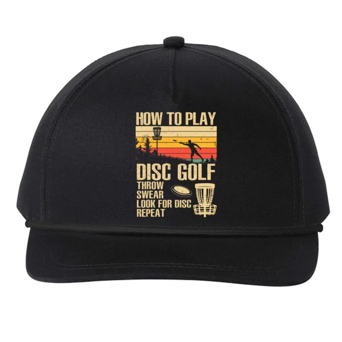 Disc Golf Design Disc Golfer Disc Golf Player Snapback Five-Panel Rope Hat