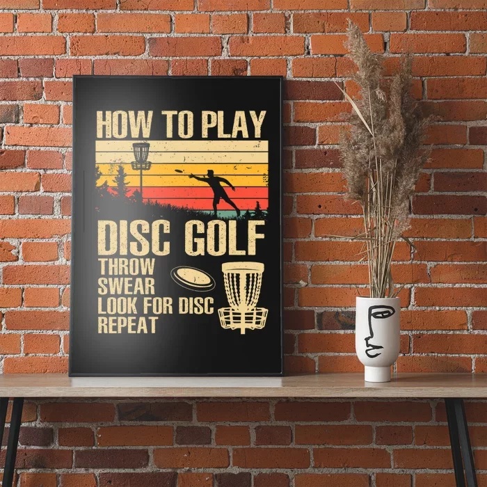 Disc Golf Design Disc Golfer Disc Golf Player Poster