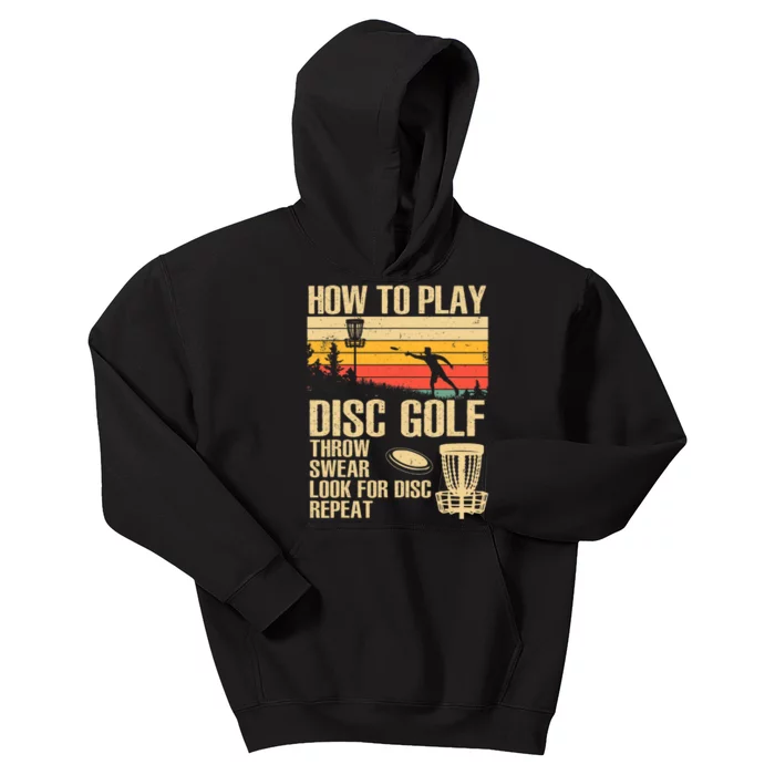 Disc Golf Design Disc Golfer Disc Golf Player Kids Hoodie