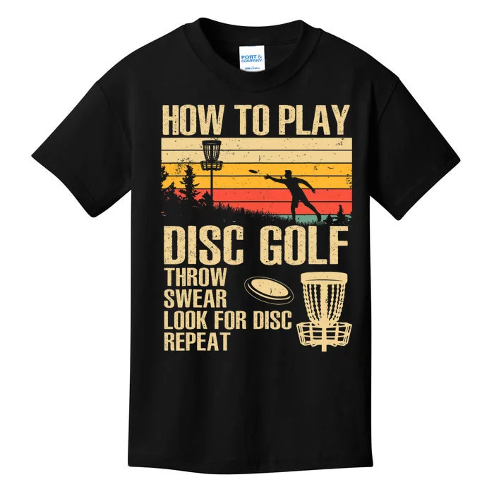 Disc Golf Design Disc Golfer Disc Golf Player Kids T-Shirt