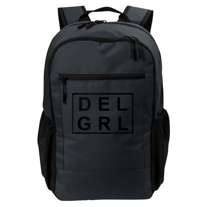 DEL GRL Delaware Girl Simple Black Design Daily Commute Backpack