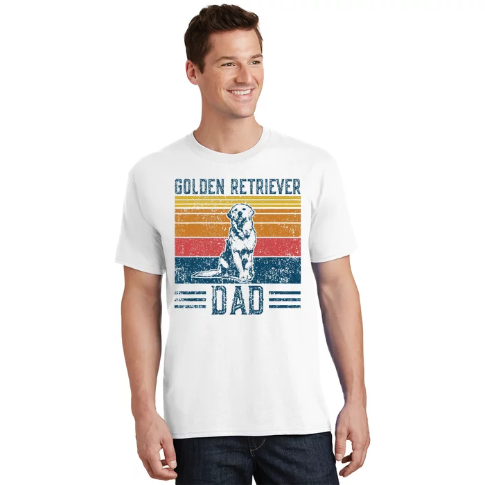 Dog Golden Dad Vintage Golden Retriever Dad T-Shirt