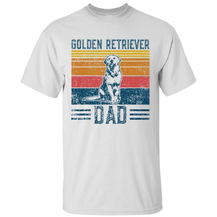 Dog Golden Dad Vintage Golden Retriever Dad Tall T-Shirt