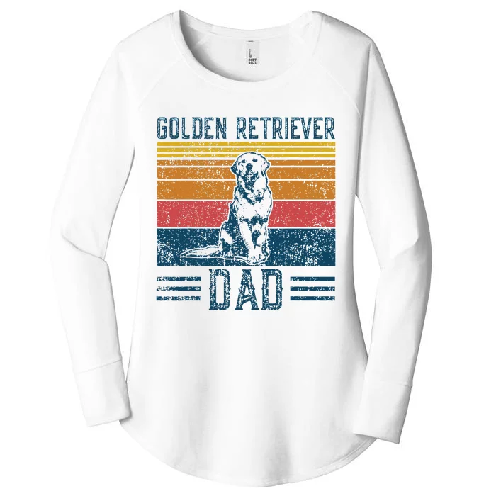 Dog Golden Dad Vintage Golden Retriever Dad Women's Perfect Tri Tunic Long Sleeve Shirt