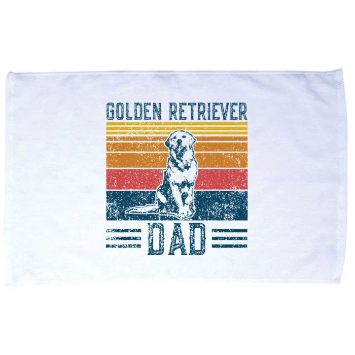 Dog Golden Dad Vintage Golden Retriever Dad Microfiber Hand Towel