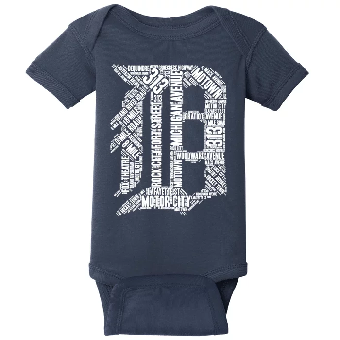 Detroit Graphic D Baby Bodysuit