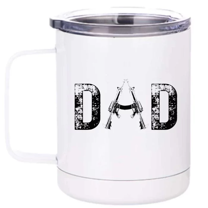 Dad Gifts DAD Military Dad Hunting Dad Father's Day Front & Back 12oz Stainless Steel Tumbler Cup