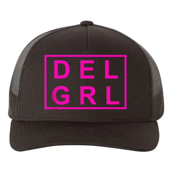 DEL GRL Delaware Pink Design Yupoong Adult 5-Panel Trucker Hat