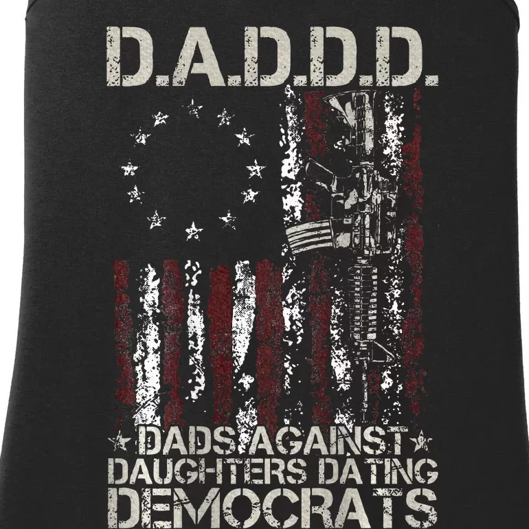 Daddd Gun Dads Against Daughters Dating Democrats Ladies Essential Tank