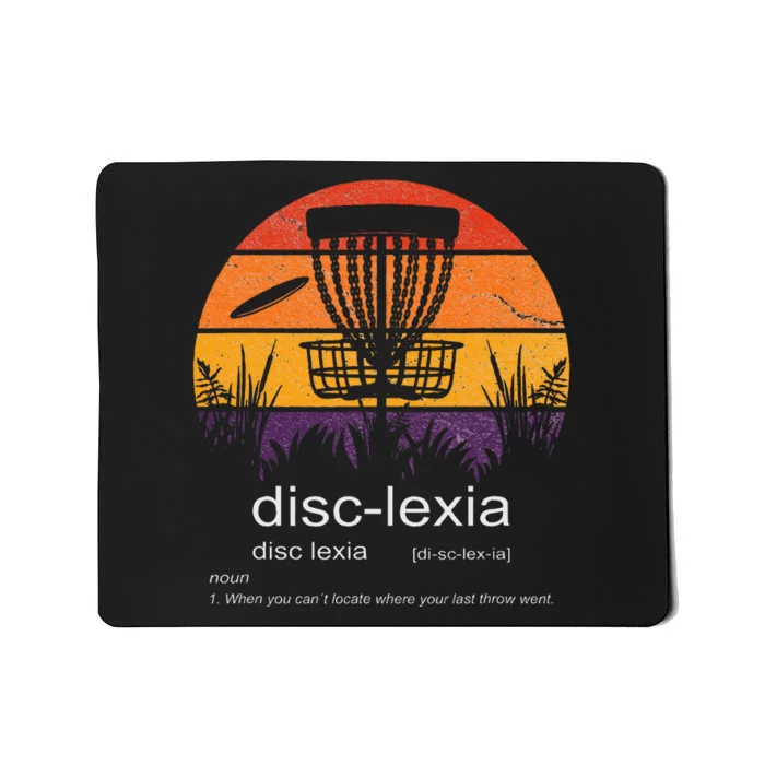 Disc Golf disclexia disc golf meme funny disc golf Mousepad