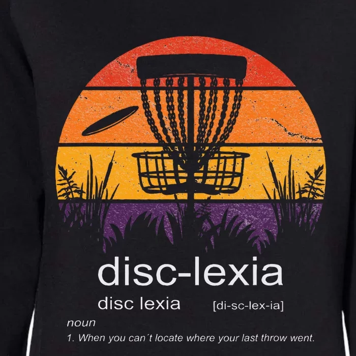 Disc Golf disclexia disc golf meme funny disc golf Womens California Wash Sweatshirt