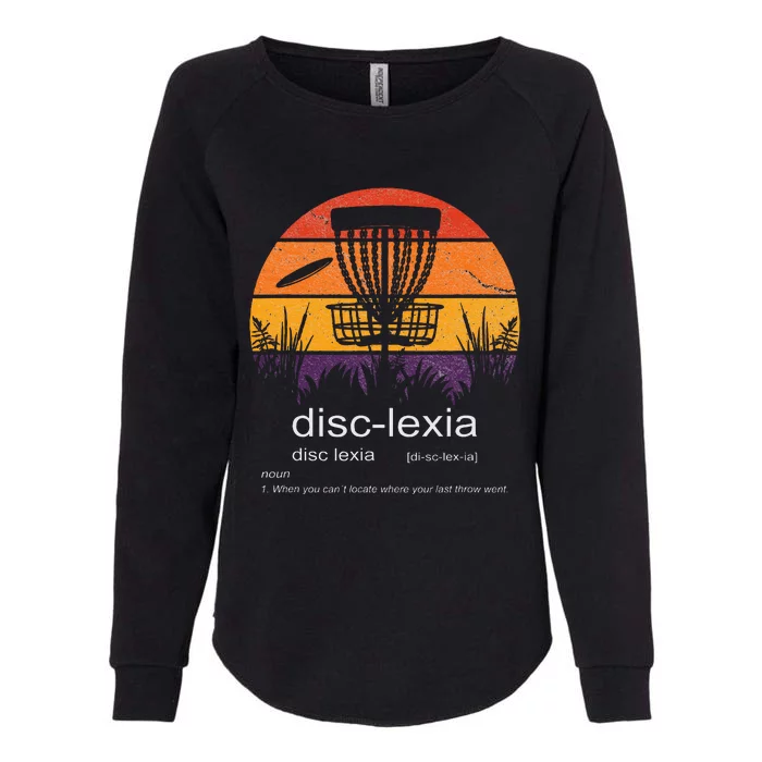 Disc Golf disclexia disc golf meme funny disc golf Womens California Wash Sweatshirt