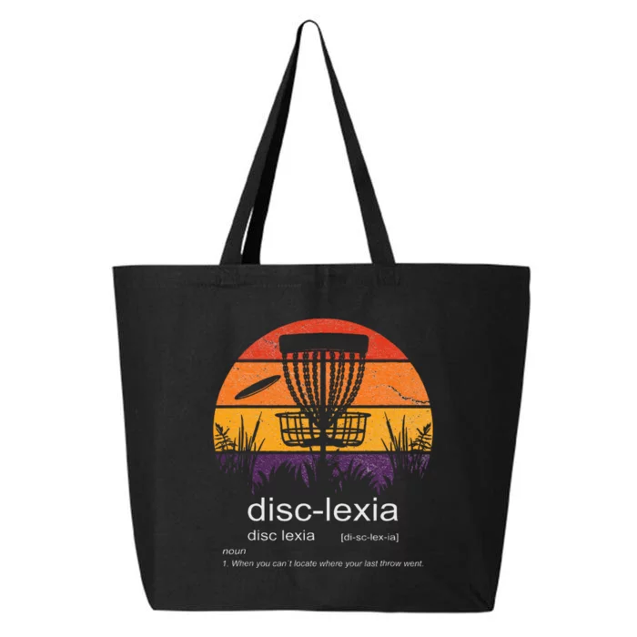 Disc Golf disclexia disc golf meme funny disc golf 25L Jumbo Tote