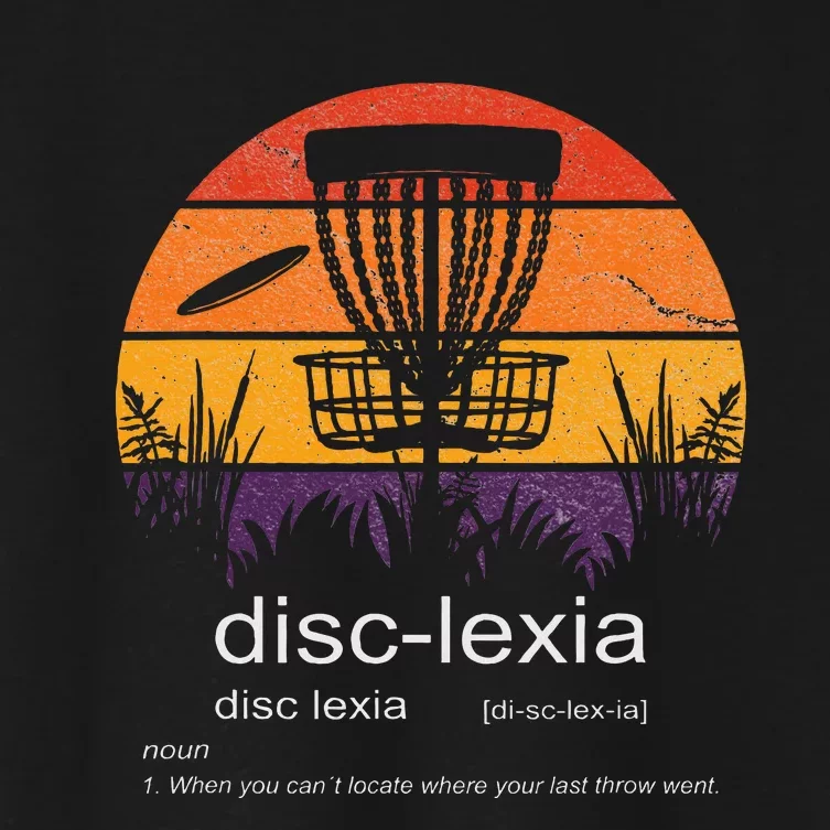 Disc Golf disclexia disc golf meme funny disc golf Women's Crop Top Tee