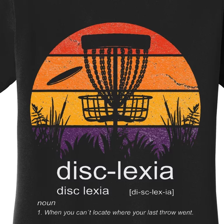 Disc Golf disclexia disc golf meme funny disc golf Women's T-Shirt