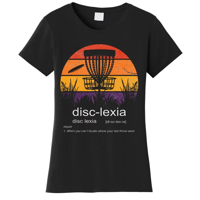 Disc Golf disclexia disc golf meme funny disc golf Women's T-Shirt