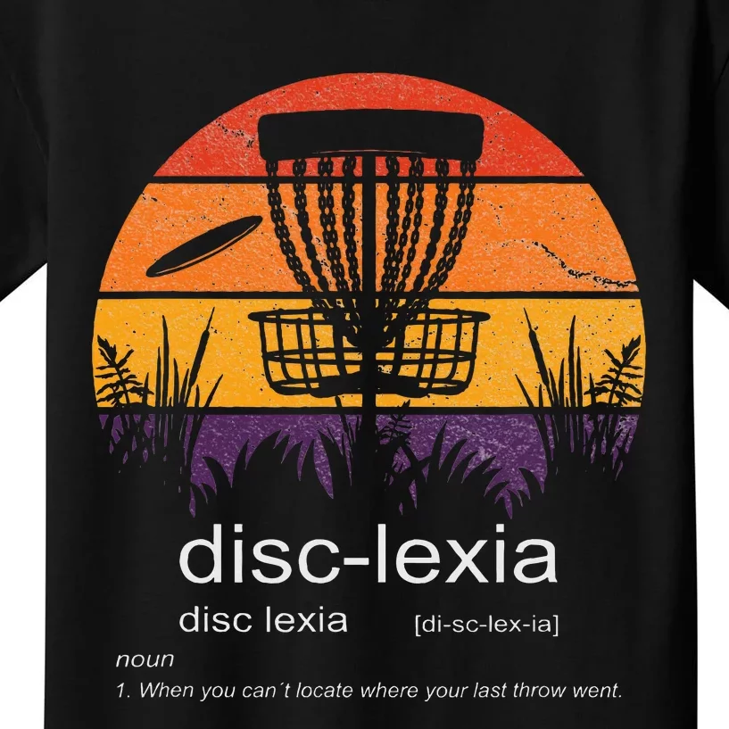 Disc Golf disclexia disc golf meme funny disc golf Kids T-Shirt