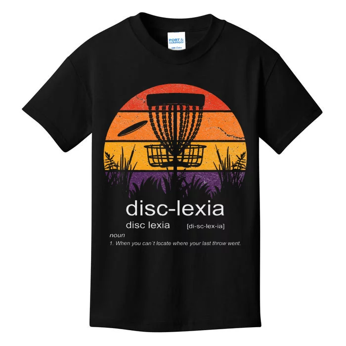 Disc Golf disclexia disc golf meme funny disc golf Kids T-Shirt