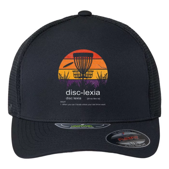 Disc Golf Disclexia Disc Golf Meme Funny Disc Golf Flexfit Unipanel Trucker Cap