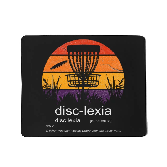 Disc Golf Disclexia Disc Golf Meme Funny Disc Golf Mousepad