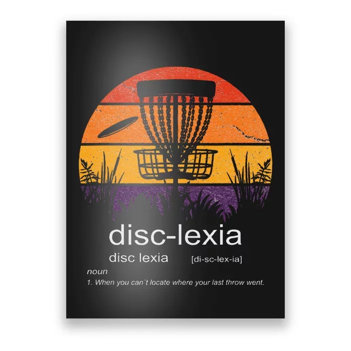 Disc Golf Disclexia Disc Golf Meme Funny Disc Golf Poster