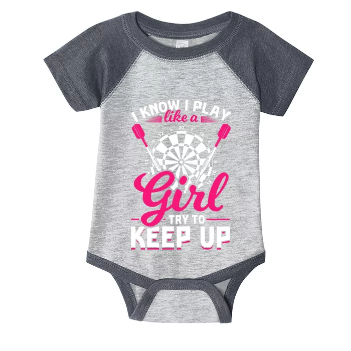 Darts Girl Dart Lover Woman Infant Baby Jersey Bodysuit