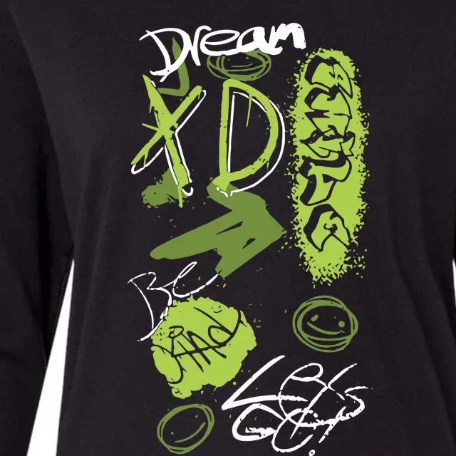 Dream Graffiti Womens Cotton Relaxed Long Sleeve T-Shirt