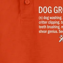 Dog Groomer Definition Pet Groomer Puppy Grooming Dog Salon Gift Dry Zone Grid Performance Polo