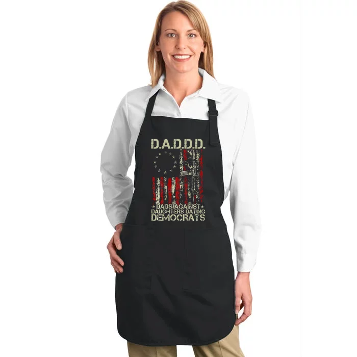 Daddd Gun Dads Against Daughters Dating Democrats On Back Full-Length Apron With Pocket