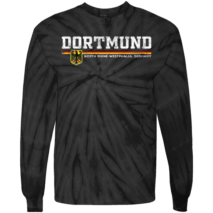 Dortmund Germany Deutschland Tie-Dye Long Sleeve Shirt