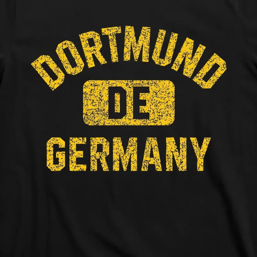 Dortmund Germany De Gym Style Distressed Amber T-Shirt