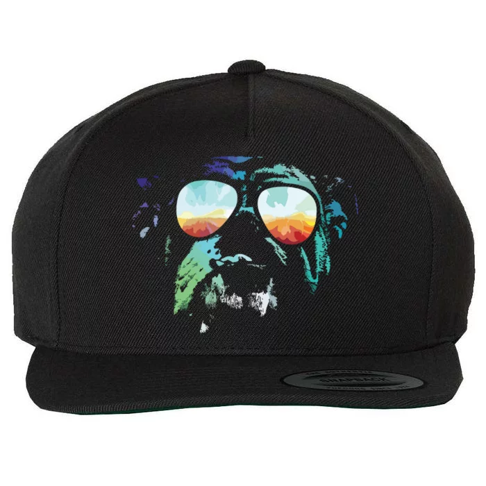 Disco Groovy English Bulldog Dog Gift Wool Snapback Cap